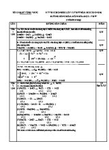 Đáp án đề thi chọn học sinh giỏi Hóa học 12 - Năm học 2015-2016 - Sở GD & ĐT Vĩnh Phúc